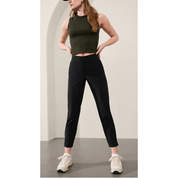 Athleta Pants - Athleta Pant Size 2 Nolita Slim Tapered Black Casual Pull On Style 980400 Crop